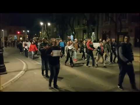 Protestna šetnja Štrosmajerovom ulicom