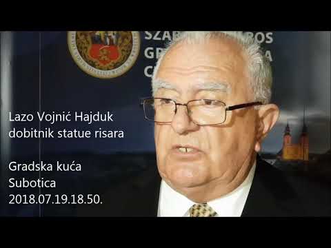 Lazo Vojnić Hajduk povodom priznanja od strane UBH Dužijanca
